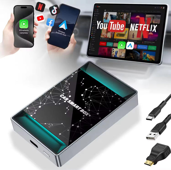 Smart Carplay Auto Ai Multimedia Android 12 Adapter Universal Vehicle Wireless Car Play Adaptador 4K Box for apple