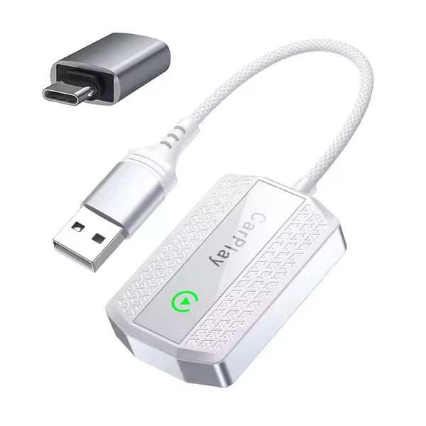Wireless CarPlay Adapter for Apple iPhone 2025 Dongle Control Plug Connection for Converting Wired to Wireless Car Adapter