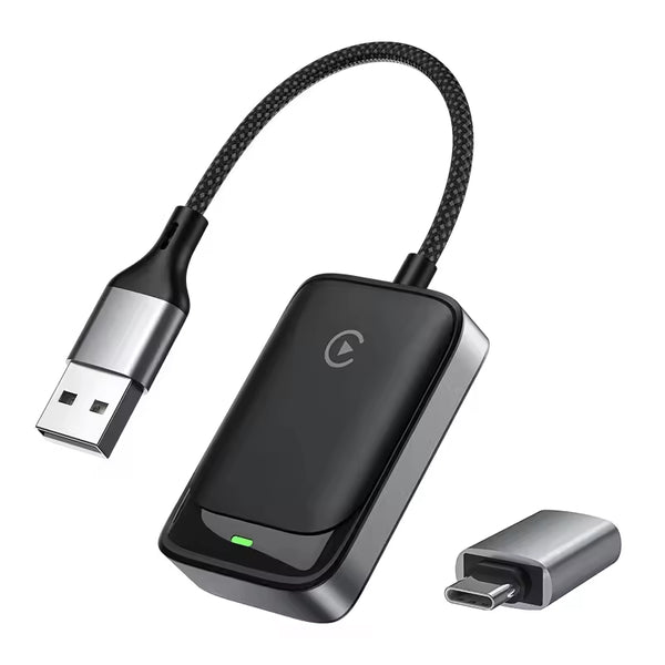 Wireless CarPlay Android Auto Adapter 2in1 Smart Mini Box USB Plug&Play Bluetooth WiFi Fast Connect Universal