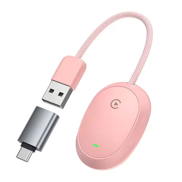 Portable Wireless Carplay Adapter with Universal Android Auto Compatibility and for Apple Car Play Smart Box Dongle