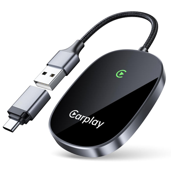 Wireless CarPlay Adapter 2025 Upgraded, Converts Factory Wired CarPlay to Wireless, Plug and Play Car Play Wireless Adapter, Compatible with iPhone Multi-User Seamless Connection