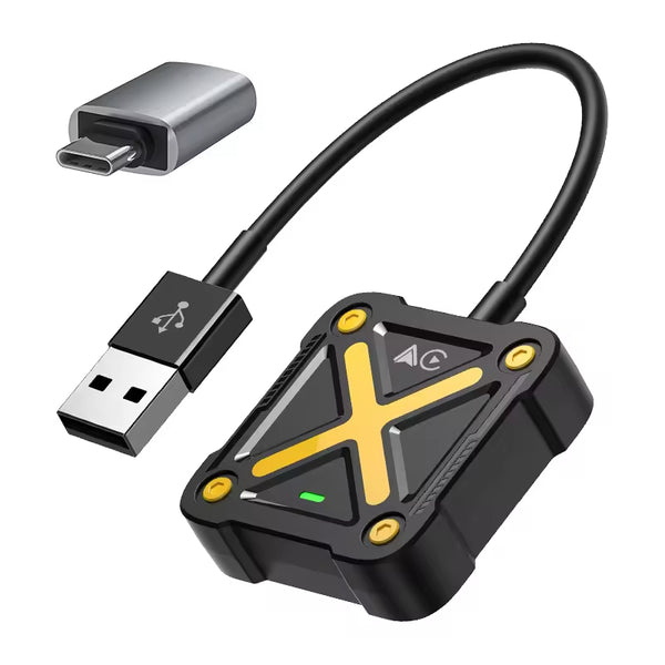 Fast & Stable Wireless Carplay Adapter & Android Auto Car Play Adapter Wired to Wireless USB Carplay Adapter